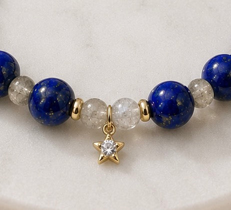 Lapis Lazuli & Moonstone Charm Bracelet