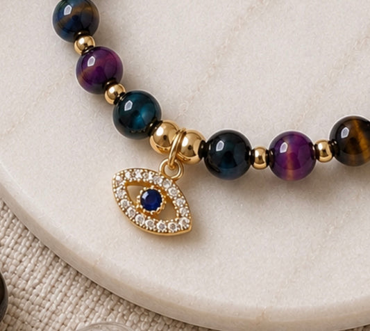 Galaxy Tigers Eye Bracelet
