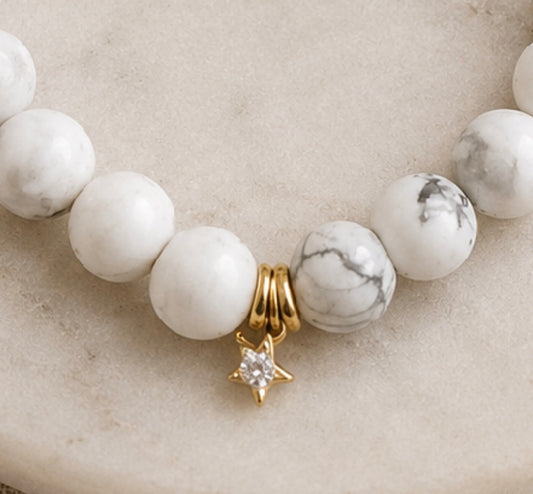Howlite Star Bracelet