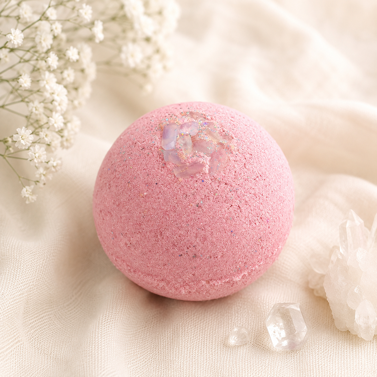 Sugar Plum, Opalite Crystal Bath Bomb