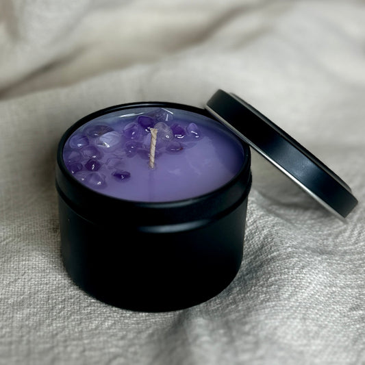Jasmine & Lavender Mini Tin Crystal Candle