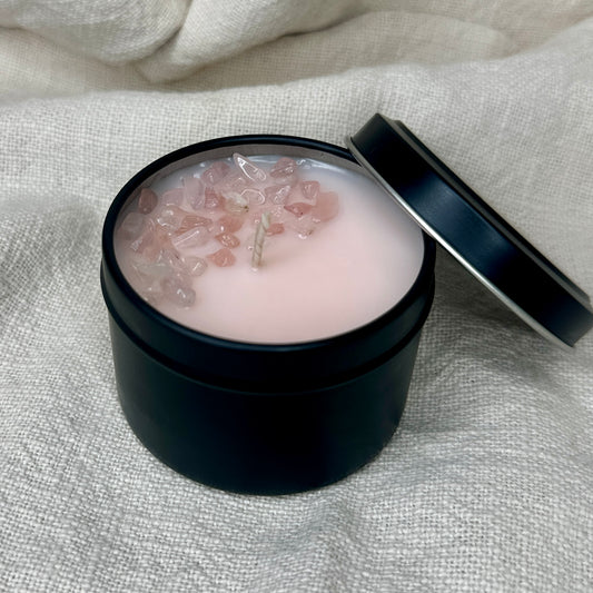 Sweet Magnolia Mini Tin Crystal Candle