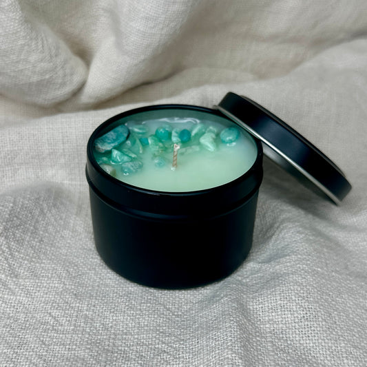 Cedarwood & Pine Mini Tin Crystal Candle