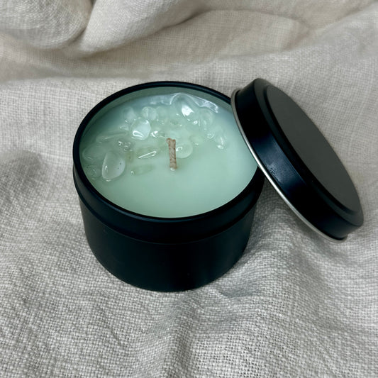 Vanilla & River Mint Mini Tin Crystal Candle