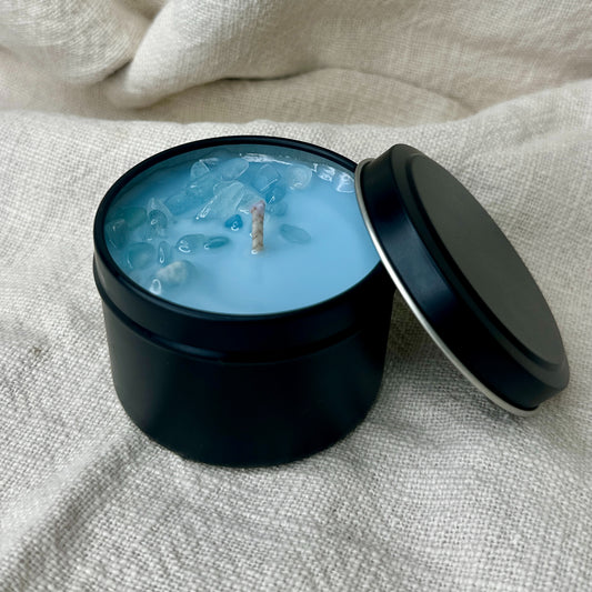 Lime & Musk Mini Tin Crystal Candle