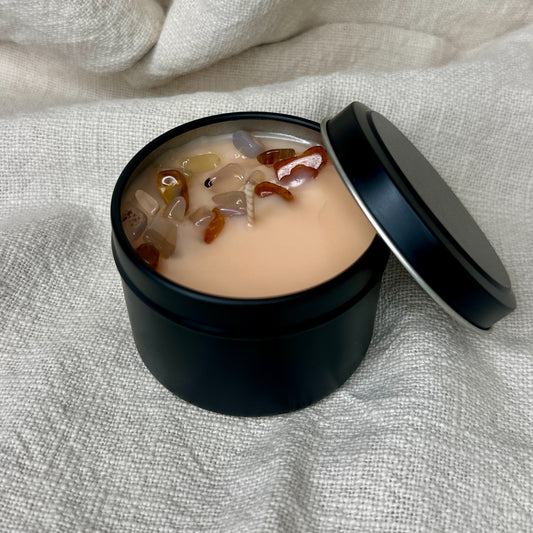 Sandalwood & Bergamot Mini Tin Crystal Candle