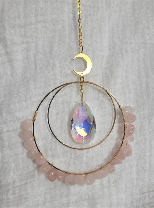Rose Quartz Suncatcher