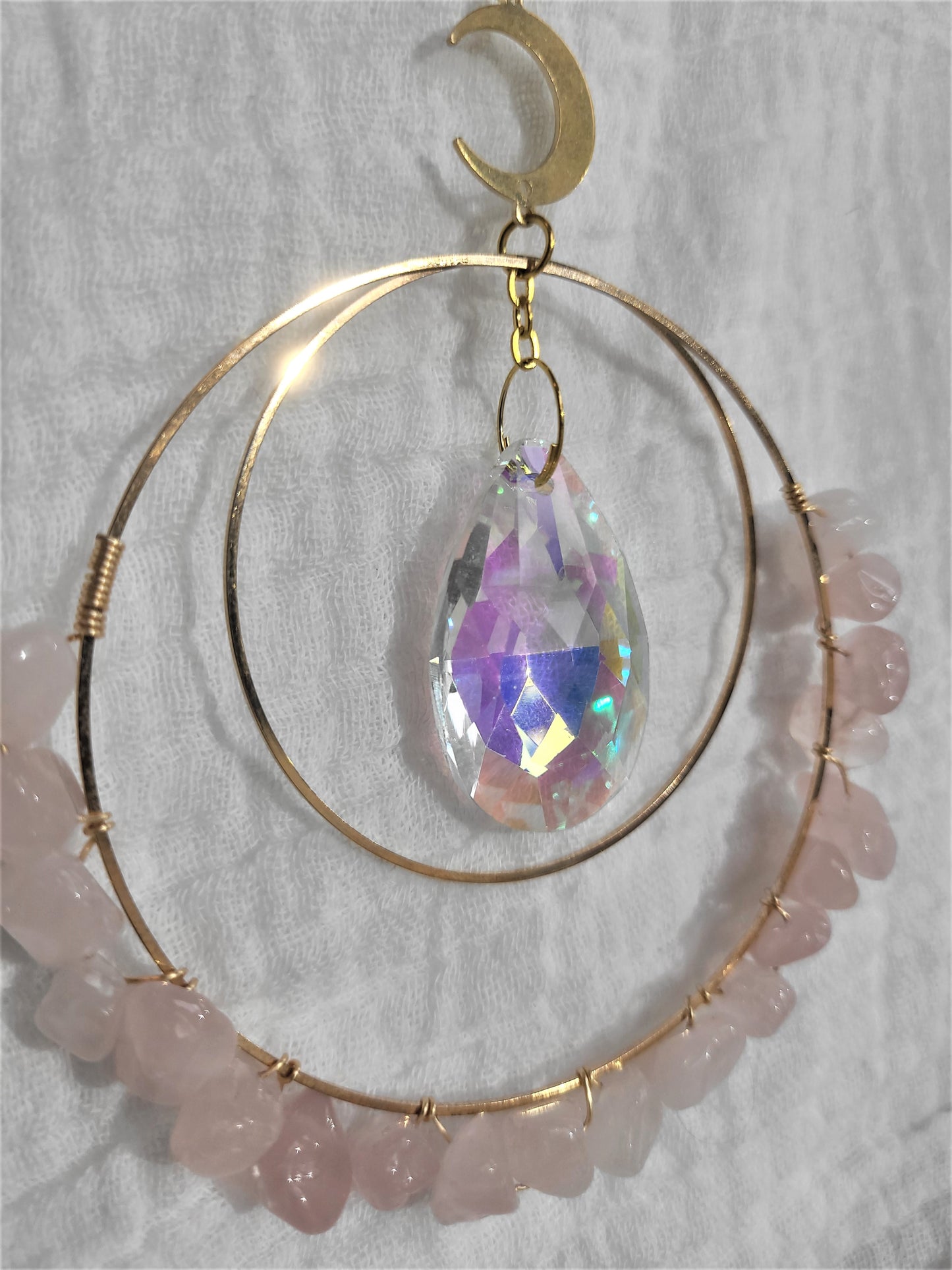 Rose Quartz Suncatcher