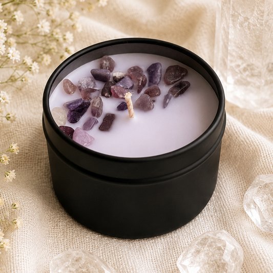 Blueberry Cheesecake Mini Tin Crystal Candle