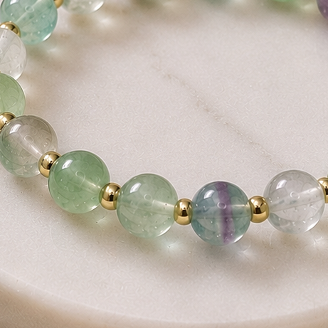 Green Fluorite Crystal Bracelet