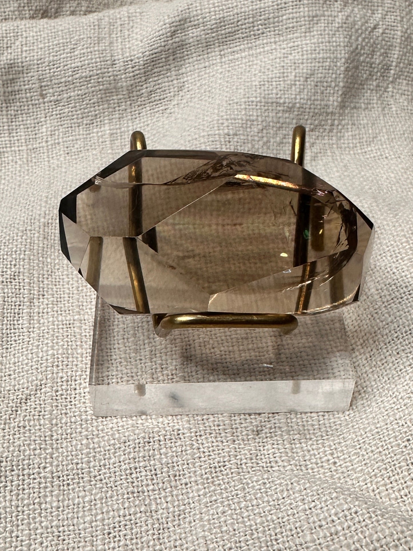 Smokey Quartz Freeform Palm Stone.