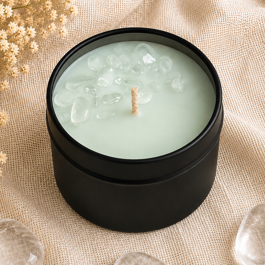 Vanilla & River Mint Mini Tin Crystal Candle