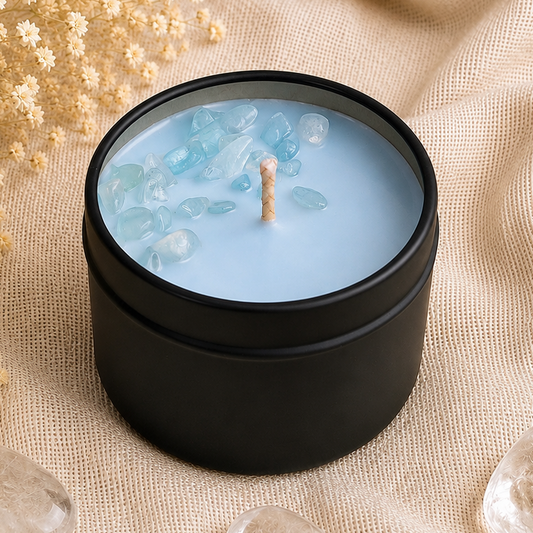 Lime & Musk Mini Tin Crystal Candle