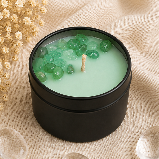 Garden Glow, Eucalyptus & Wildflower Mini Crystal Candle