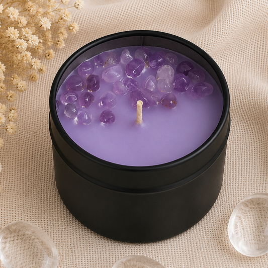 Purple Rain, Jasmine & Lavender Mini Crystal Candle
