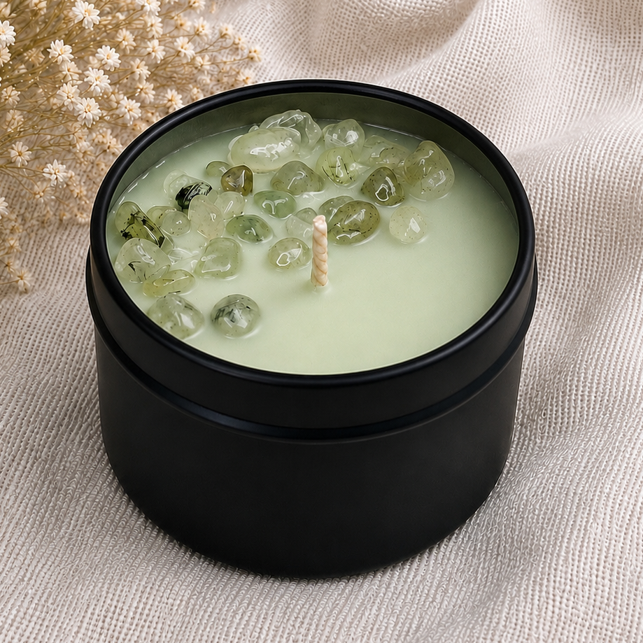Summer Days, Lemongrass & Ginger Mini Crystal Candle