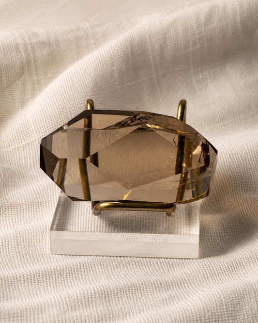 Smokey Quartz Freeform Palm Stone.