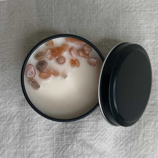 Orange Icecream Mini Tin Crystal Candle