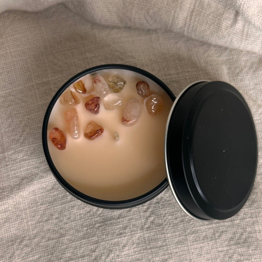 Maple Pumpkin Bread Mini Tin Crystal Candle