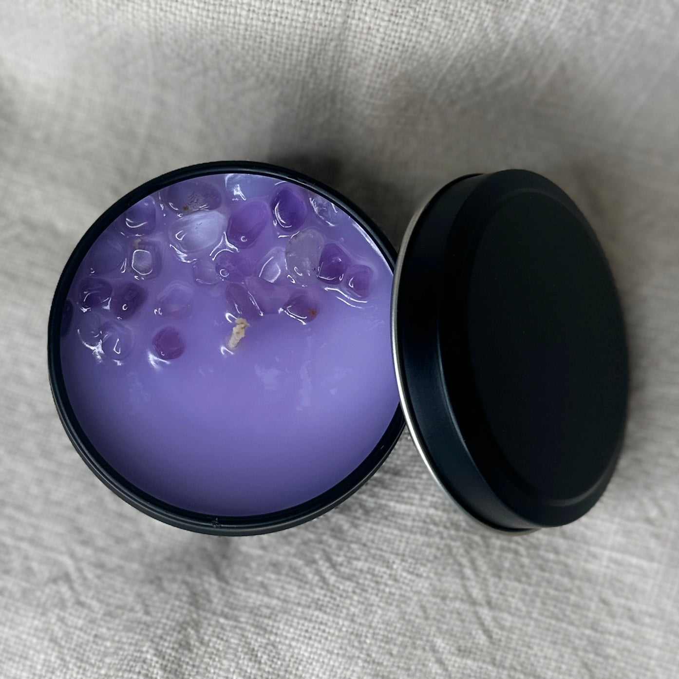 Jasmine & Lavender Mini Tin Crystal Candle