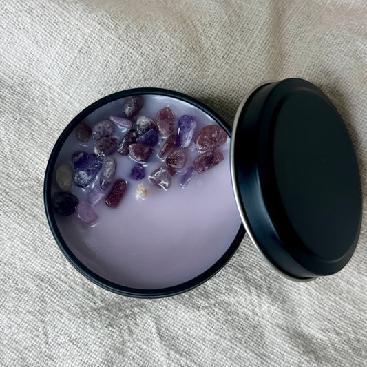 Blueberry Cheesecake Mini Tin Crystal Candle