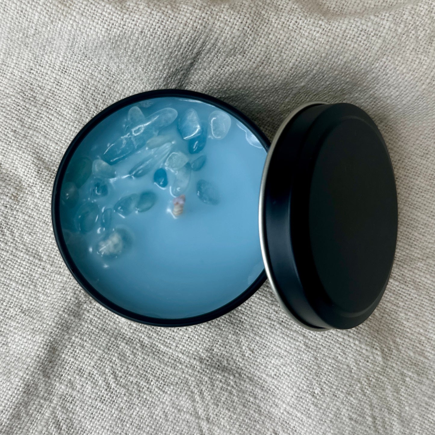 Lime & Musk Mini Tin Crystal Candle