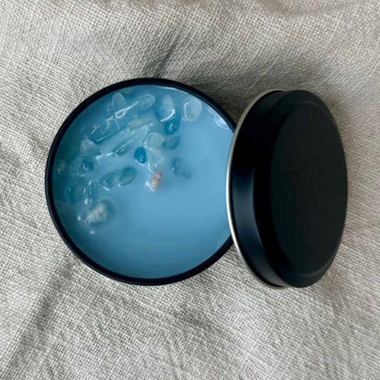 Lime & Musk Mini Tin Crystal Candle