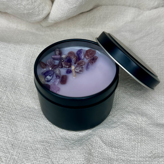 Blueberry Cheesecake Mini Tin Crystal Candle