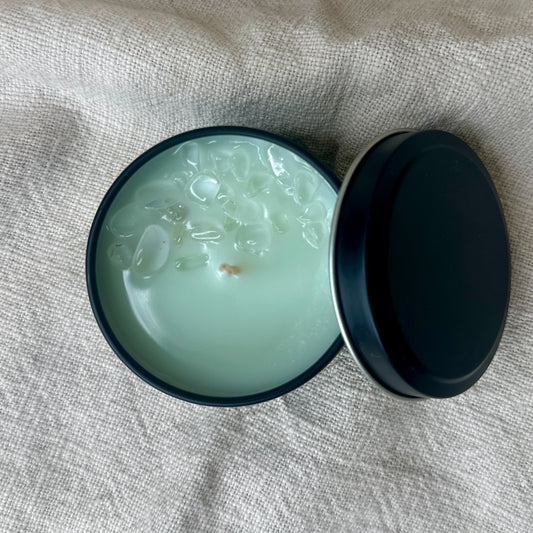 Vanilla & River Mint Mini Tin Crystal Candle