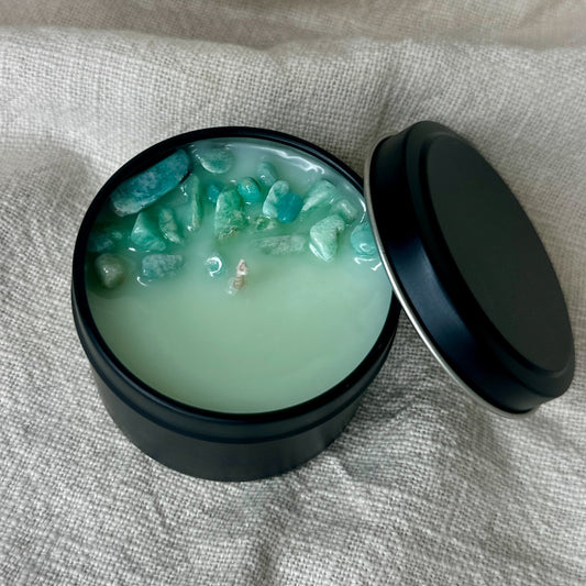 Cedarwood & Pine Mini Tin Crystal Candle