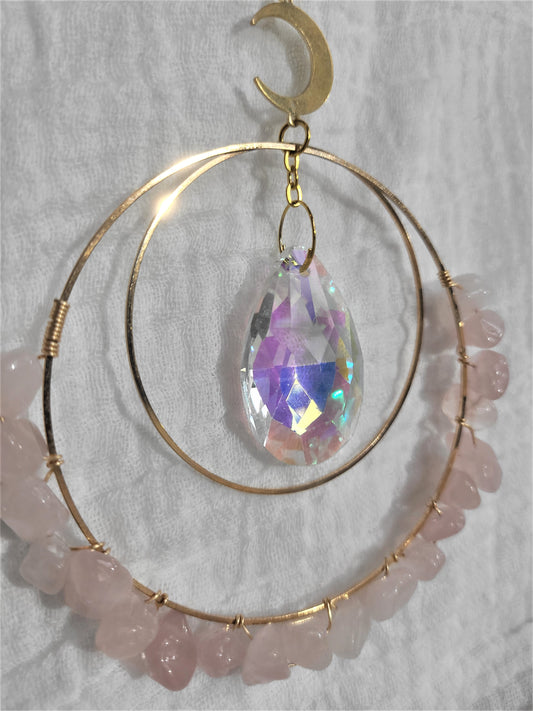 Rose Quartz Suncatcher